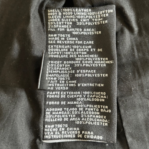 MICHAEL Michael Kors Black Hooded Quilted Leather Jacket Small - Picture 5 of 11